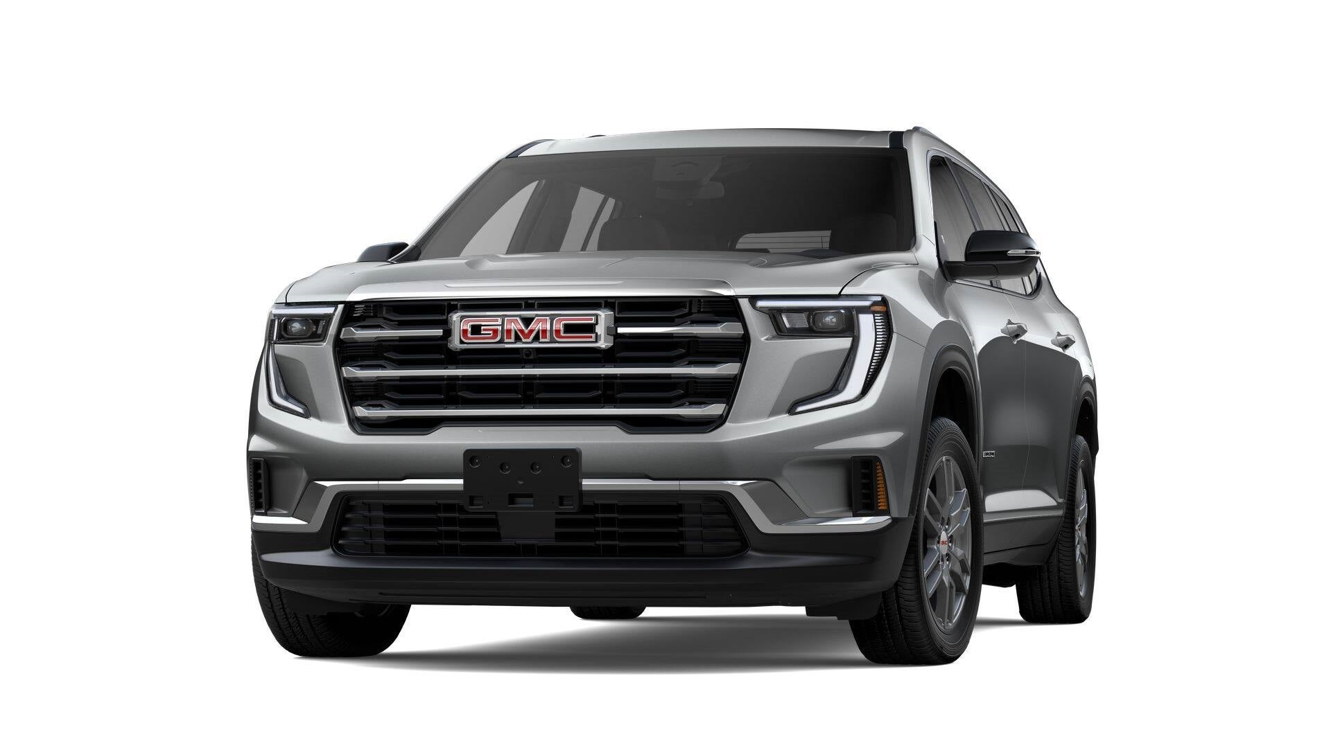2025 GMC Acadia Elevation in Sterling Metallic — front three-quarter view